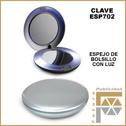 espejo bolsillo con luz